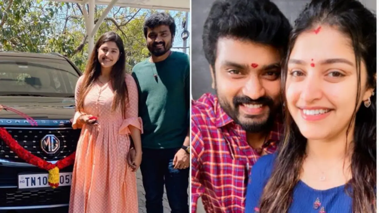 Sidhu shreya: புது கார் வாங்கிய சித்து ஸ்ரேயா ஜோடி! திருமணத்திற்கு பிறகு வாங்கிய முதல் கார்! வைரல் புகைப்படம்!