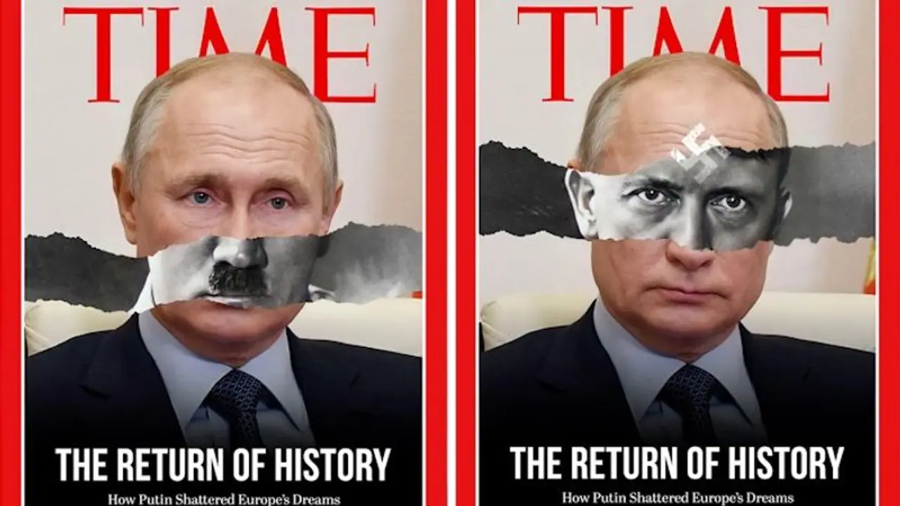 Fact Check: Is TIME magazine cover featuring Putin's photo with Hitler moustache fake?