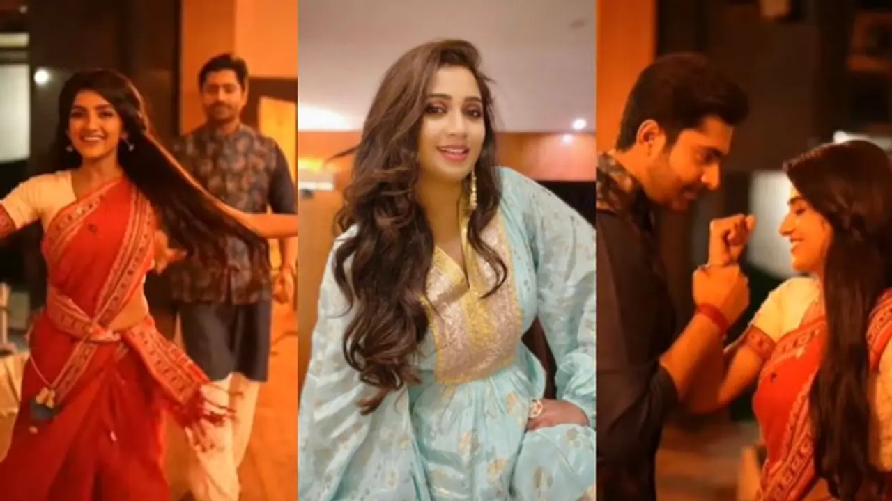 পিলুর হাত ধরে কাছে টানলেন আহির, 'গাঙ্গুবাঈ ' র গানে মিষ্টি প্রেমে মজলেন শ্রেয়া ঘোষাল পিলুর হাত ধরে কাছে টানলেন আহির, 'গাঙ্গুবাঈ ' র গানে মিষ্টি প্রেমে মজলেন শ্রেয়া ঘোষাল