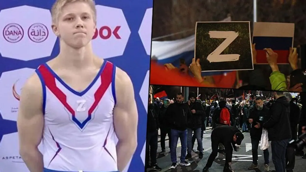Russian gymnast wears pro war 'Z' symbol next to Ukrainian; sparks outrage Russian gymnast wears pro war 'Z' symbol next to Ukrainian; sparks outrage
