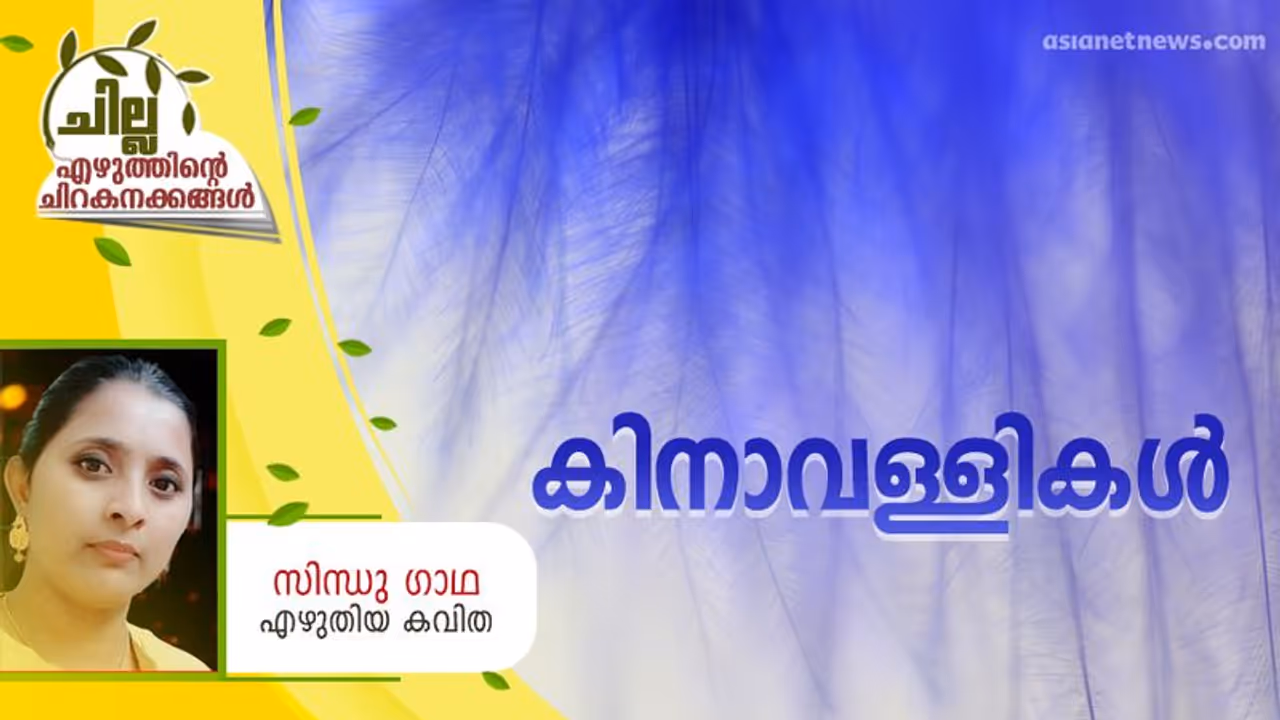 Malayalam Poem : കിനാവള്ളികള്‍, സിന്ധു ഗാഥ എഴുതിയ കവിത