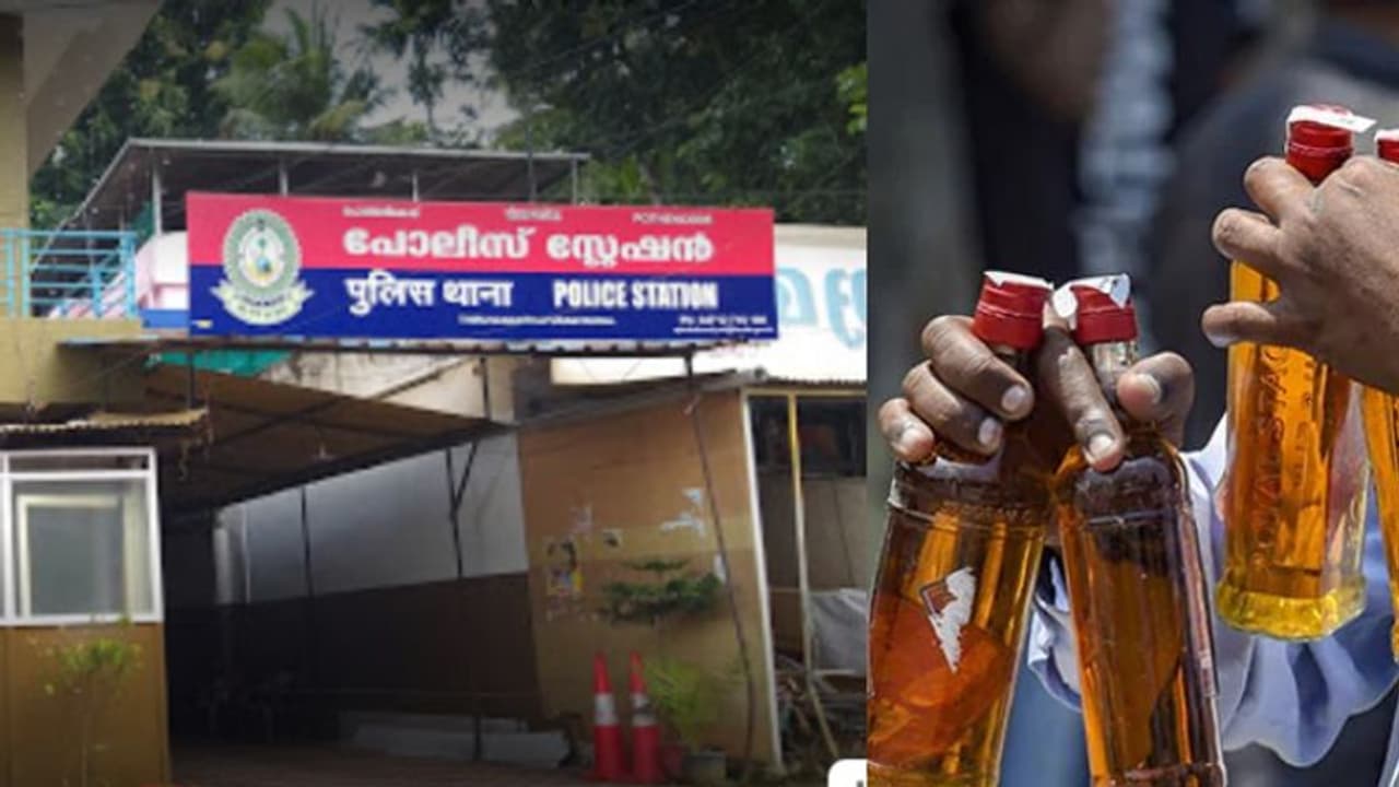 ഗുണ്ടാസംഘത്തോടൊപ്പം യൂണിഫോമില് മദ്യപാനം: ചിത്രം പുറത്തായി, പൊലീസുകാരന് സസ്പെന്ഷന് ഗുണ്ടാസംഘത്തോടൊപ്പം യൂണിഫോമില് മദ്യപാനം: ചിത്രം പുറത്തായി, പൊലീസുകാരന് സസ്പെന്ഷന്