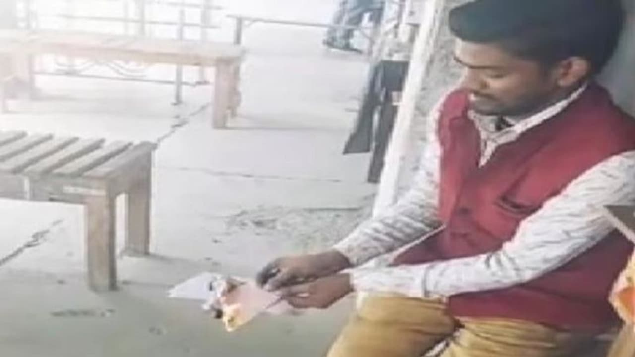 BJP की प्रचंड जीत के बाद युवक ने जलाए शैक्षणिक प्रमाणपत्र, कहा योगी बाबा के राज में नहीं है रोजगार की उम्मीद
