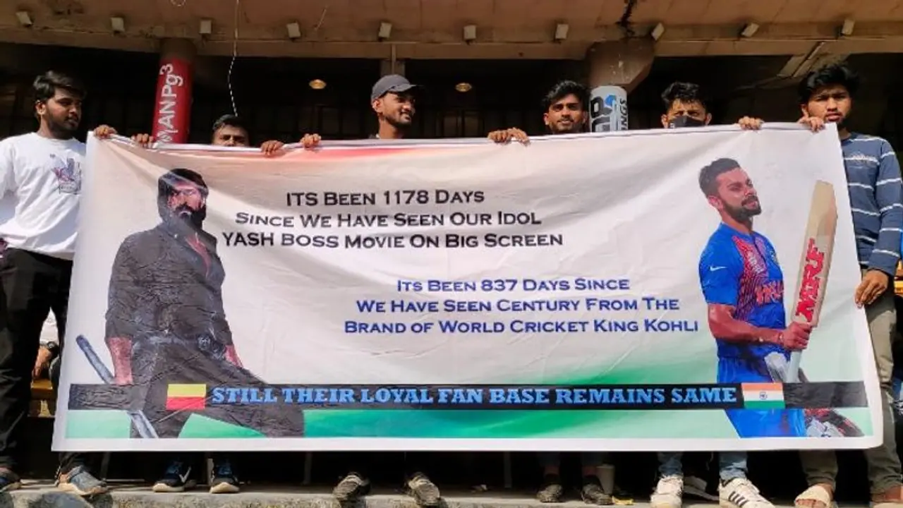 IND vs SL, Bengaluru Test: The Yash Kohli poster that captured crowds' attention IND vs SL, Bengaluru Test: The Yash Kohli poster that captured crowds' attention