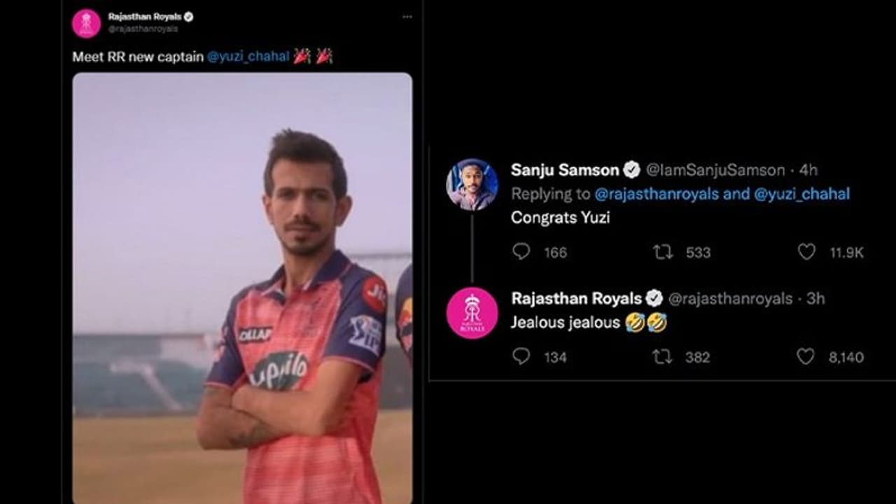 IPL 2022: 'Hacker' Chahal's googly on Rajasthan Royals' captaincy leaves fans in a tizzy IPL 2022: 'Hacker' Chahal's googly on Rajasthan Royals' captaincy leaves fans in a tizzy