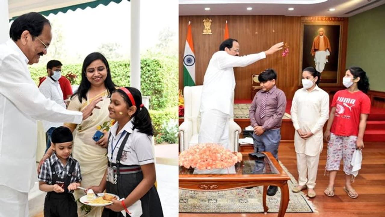 वाइस प्रेसिडेंट्स एम वेंकैया नायडू के संग होली खेलने पहुंचे बच्चों ने पूछा सवाल क्या आप कभी हताश होते हैं?