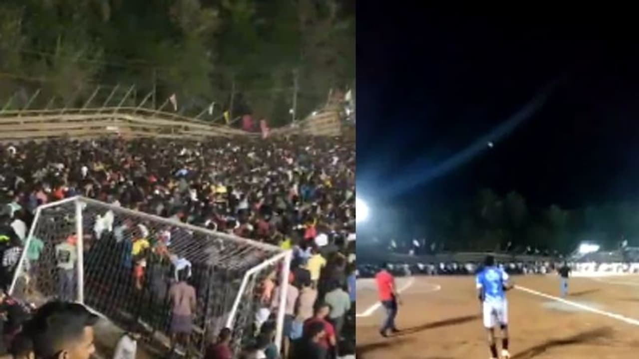 മലപ്പുറം പൂങ്ങോട് സെവന്സ് ഗ്യാലറി തകര്ന്ന് വീണു; നിവധിപ്പേര്ക്ക് പരിക്ക് മലപ്പുറം പൂങ്ങോട് സെവന്സ് ഗ്യാലറി തകര്ന്ന് വീണു; നിവധിപ്പേര്ക്ക് പരിക്ക്