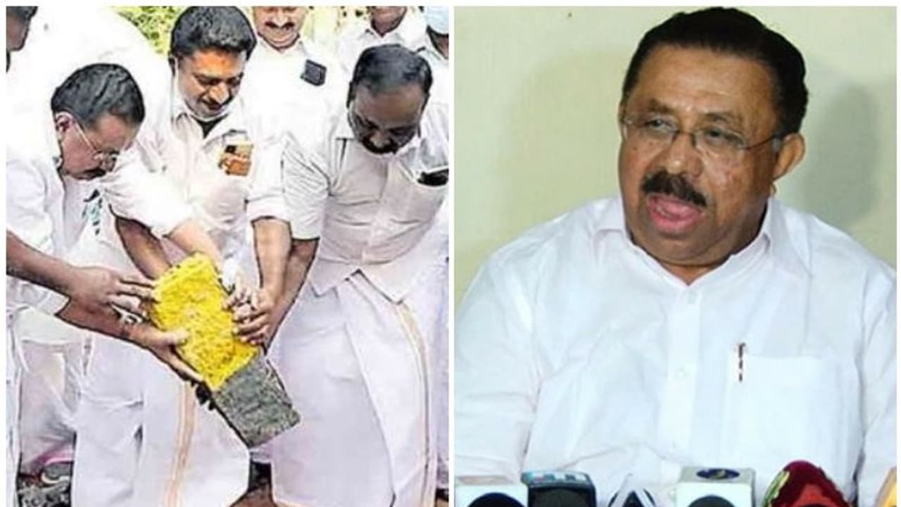 'ഇനി ഇവിടെ ഈ കല്ല് വേണ്ട'; കെ റെയില് കല്ല് പിഴുതെറിഞ്ഞ് എം എം ഹസ്സന് 'ഇനി ഇവിടെ ഈ കല്ല് വേണ്ട'; കെ റെയില് കല്ല് പിഴുതെറിഞ്ഞ് എം എം ഹസ്സന്