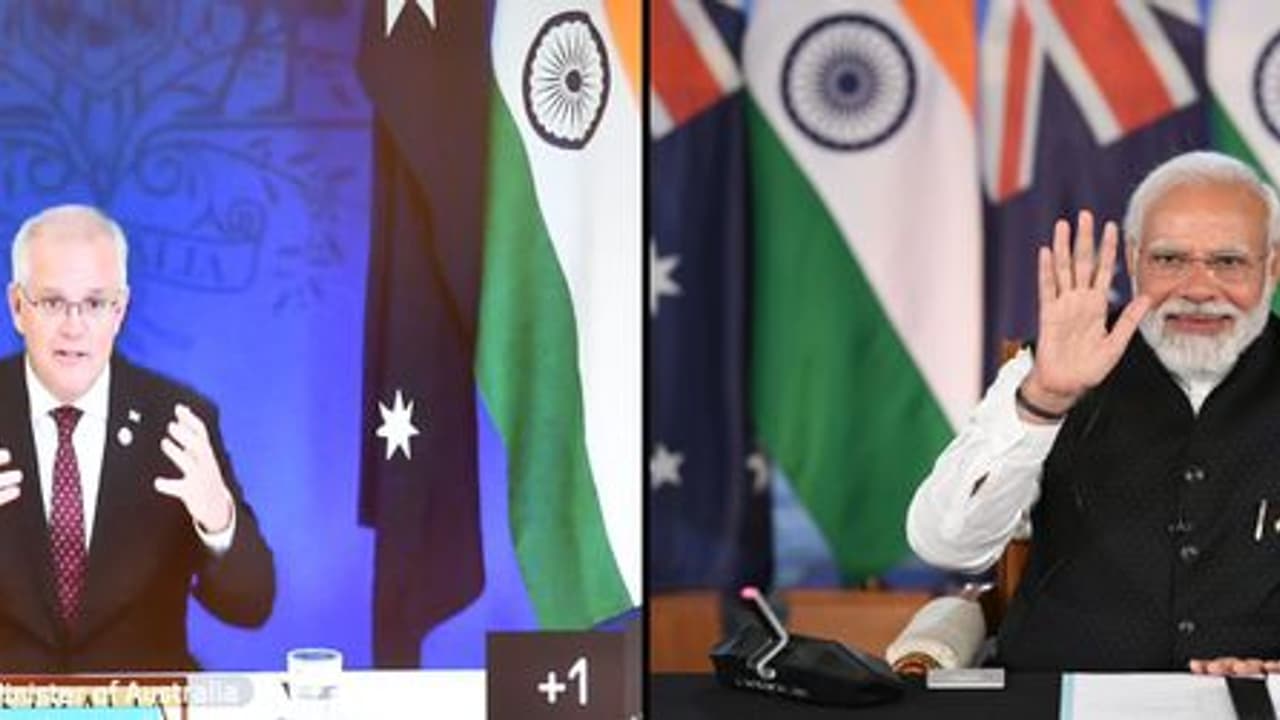 അതിവേഗം ഈ കുതിപ്പ്: ഇന്ത്യയും ഓസ്ട്രേലിയയും വ്യാപാര കരാറിൽ ഒപ്പുവെച്ചു അതിവേഗം ഈ കുതിപ്പ്: ഇന്ത്യയും ഓസ്ട്രേലിയയും വ്യാപാര കരാറിൽ ഒപ്പുവെച്ചു