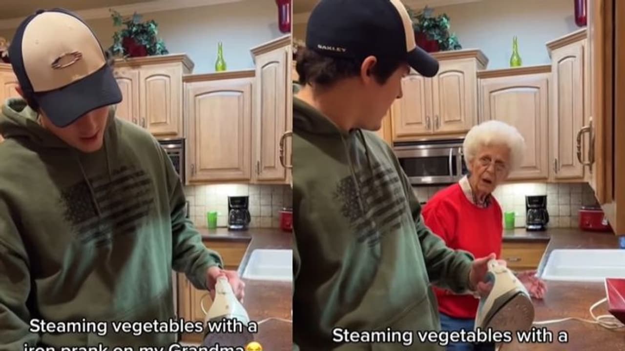 Viral Video : പേരക്കിടാവിന്റെ 'പ്രാങ്ക്', കിളി' പോയി മുത്തശ്ശി; വീഡിയോ Viral Video : പേരക്കിടാവിന്റെ 'പ്രാങ്ക്', കിളി' പോയി മുത്തശ്ശി; വീഡിയോ