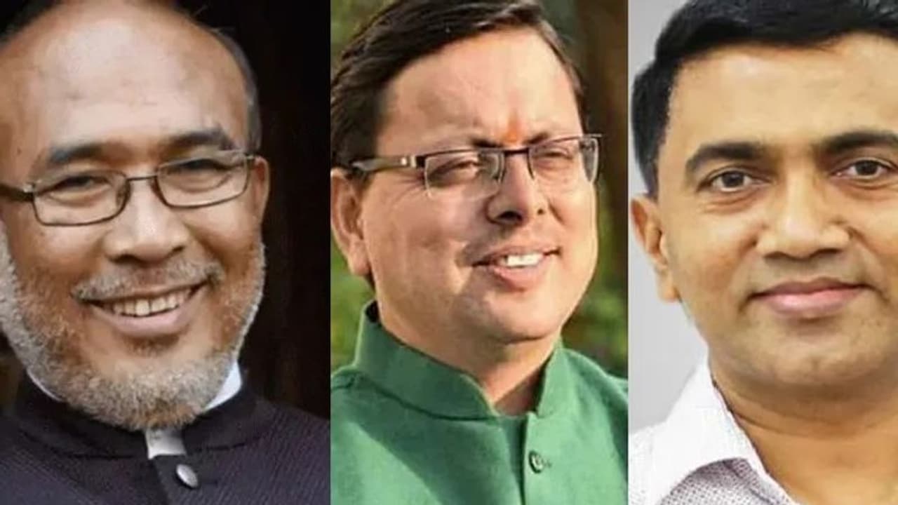 ಪುಷ್ಕರ್‌ ಸಿಂಗ್‌ ಧಾಮಿ, ಪ್ರಮೋದ್‌ ಸಾವಂತ್‌ಗೆ ಮುಖ್ಯಮಂತ್ರಿ ಪಟ್ಟ: ಮಣಿಪುರಕ್ಕೆ 2ನೇ ಸಲ ಬಿರೇನ್‌ ಸಿಂಗ್‌ ಸಿಎಂ