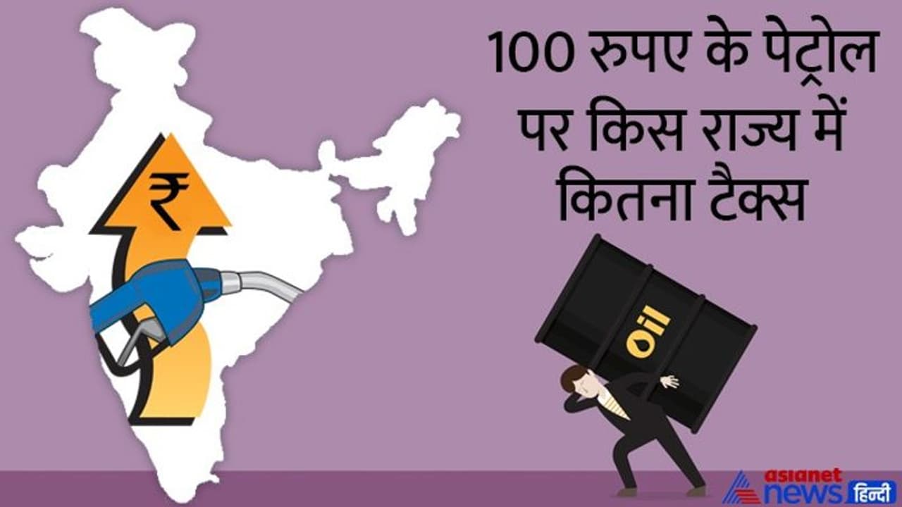 100 रुपए के पेट्रोल पर 50 रुपए का टैक्स, जानें किस राज्य में लगता है कितना टैक्स 100 रुपए के पेट्रोल पर 50 रुपए का टैक्स, जानें किस राज्य में लगता है कितना टैक्स