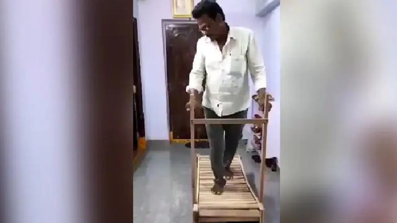 Watch: Telangana man’s wooden treadmill that works without power floors netizens