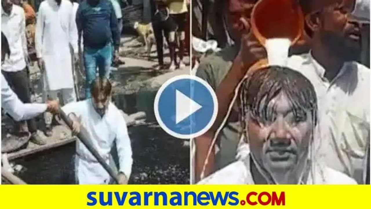 ತುಂಬಿ ಹರಿಯುವ ಚರಂಡಿಗಿಳಿದು ಸ್ವಚ್ಛಗೊಳಿಸಿದ ಎಎಪಿ ನಾಯಕ