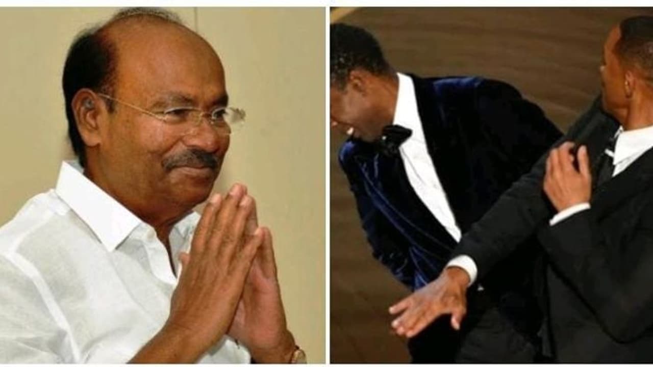 சபாஷ் சரியான தண்டனை...! வில் ஸ்மித்தை பாராட்டி தள்ளிய ராமதாஸ் சபாஷ் சரியான தண்டனை...! வில் ஸ்மித்தை பாராட்டி தள்ளிய ராமதாஸ்