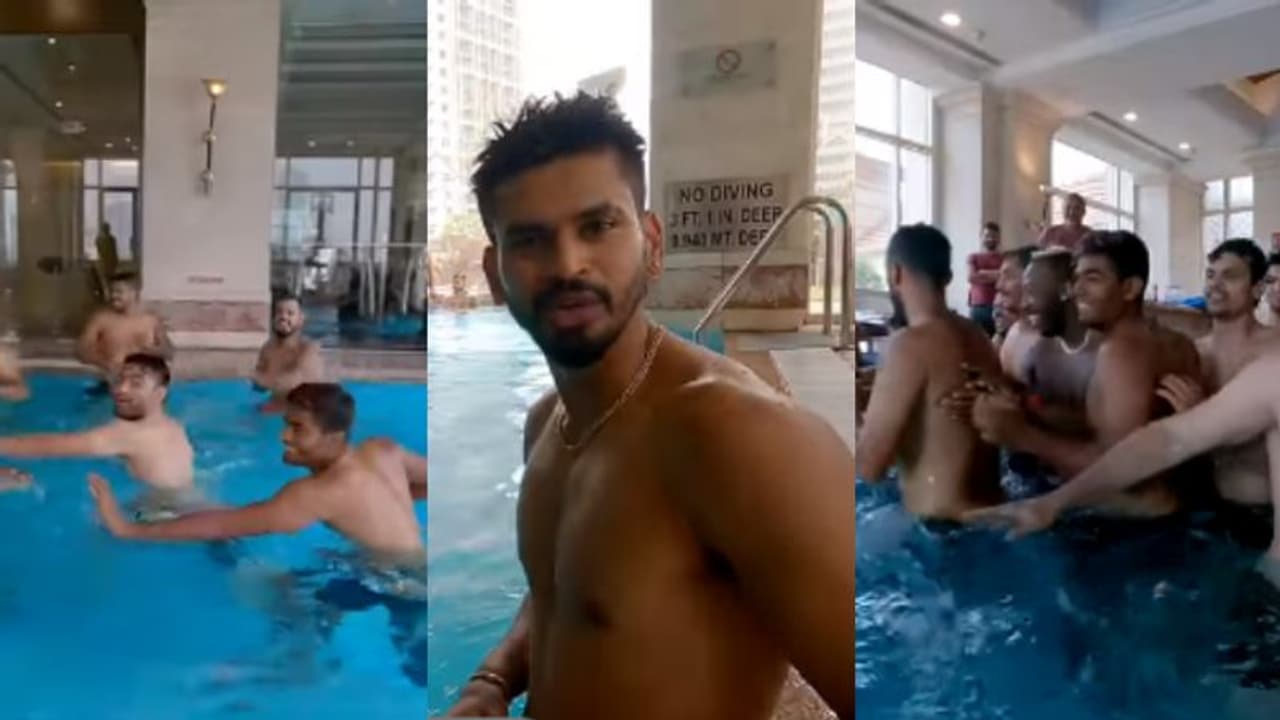 আরসিবি ম্যাচের আগে পুল সেশনে কেকেআর, ভাইরাল শ্রেয়স রাসেল নারিনদের কাণ্ড কারখানা আরসিবি ম্যাচের আগে পুল সেশনে কেকেআর, ভাইরাল শ্রেয়স রাসেল নারিনদের কাণ্ড কারখানা