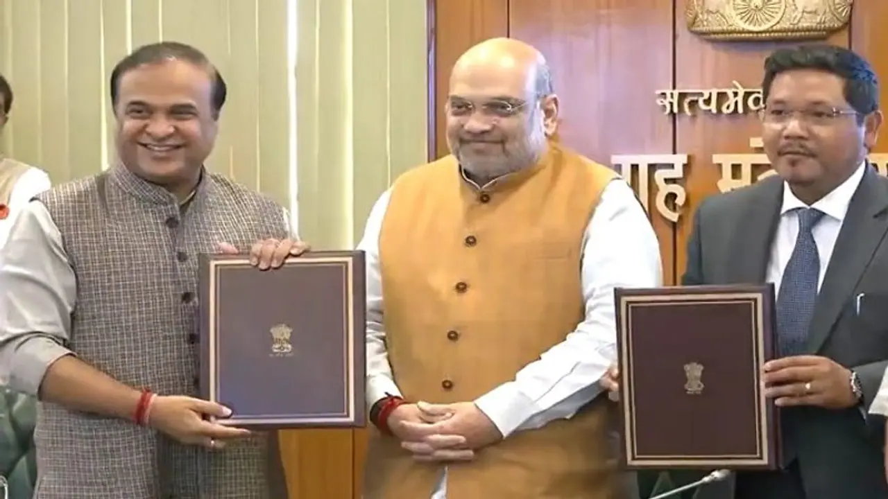 ಅಮಿತ್ ಶಾ ಉಪಸ್ಥಿತಿಯಲ್ಲಿ ಬಗೆಹರಿಯಿತು 50 ವರ್ಷದ ಅಸ್ಸಾಂ ಮೇಘಾಲಯ ಗಡಿ ವಿವಾದ!