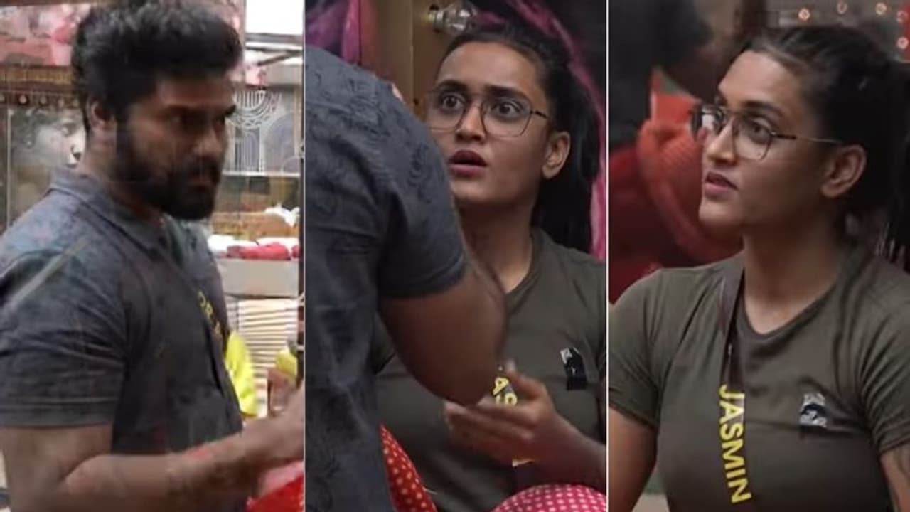 Bigg Boss : പരസ്പരം തട്ടിക്കയറി റോബിനും ജാസ്മിനും; ബിഗ് ബോസ് വീടിന്റെ കളർ മാറുമോ ?, വീഡിയോ Bigg Boss : പരസ്പരം തട്ടിക്കയറി റോബിനും ജാസ്മിനും; ബിഗ് ബോസ് വീടിന്റെ കളർ മാറുമോ ?, വീഡിയോ