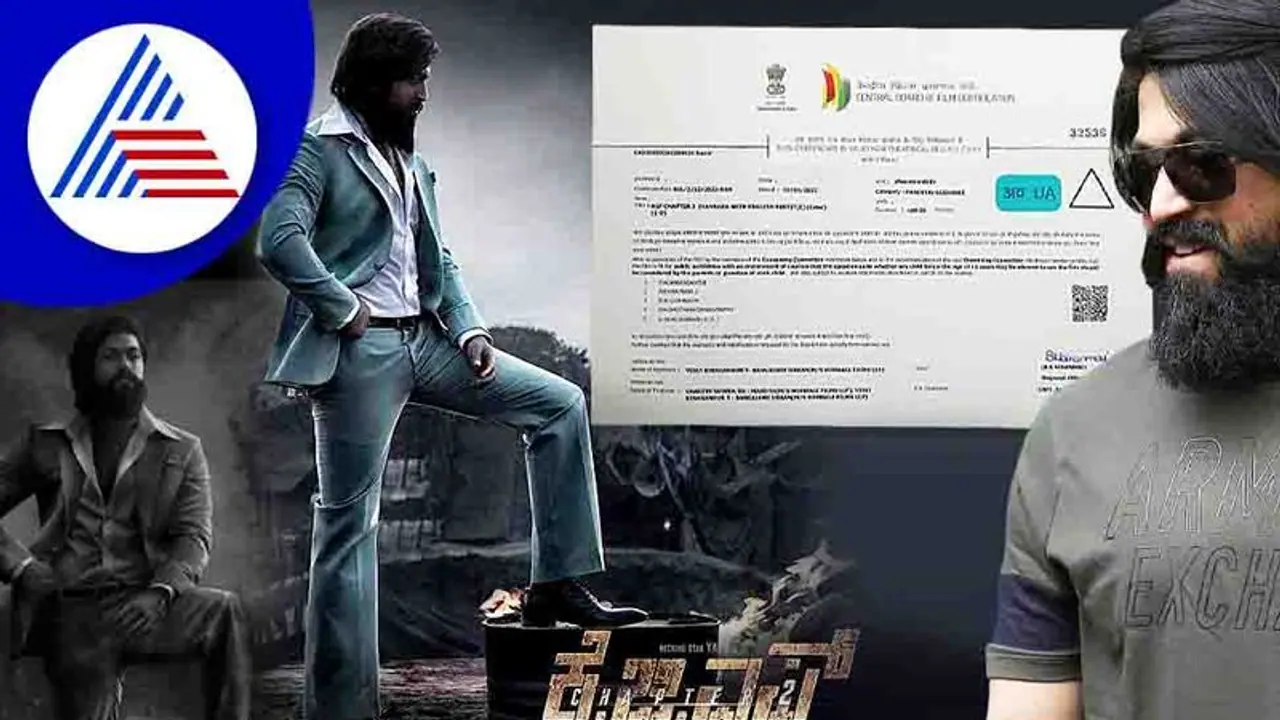 KGF Chapter 2: ರಾಕಿಭಾಯ್ ಚಿತ್ರಕ್ಕೆ ಸೆನ್ಸಾರ್ ಮಂಡಳಿಯಿಂದ ಯು/ಎ ಸರ್ಟಿಫೀಕೆಟ್‌!