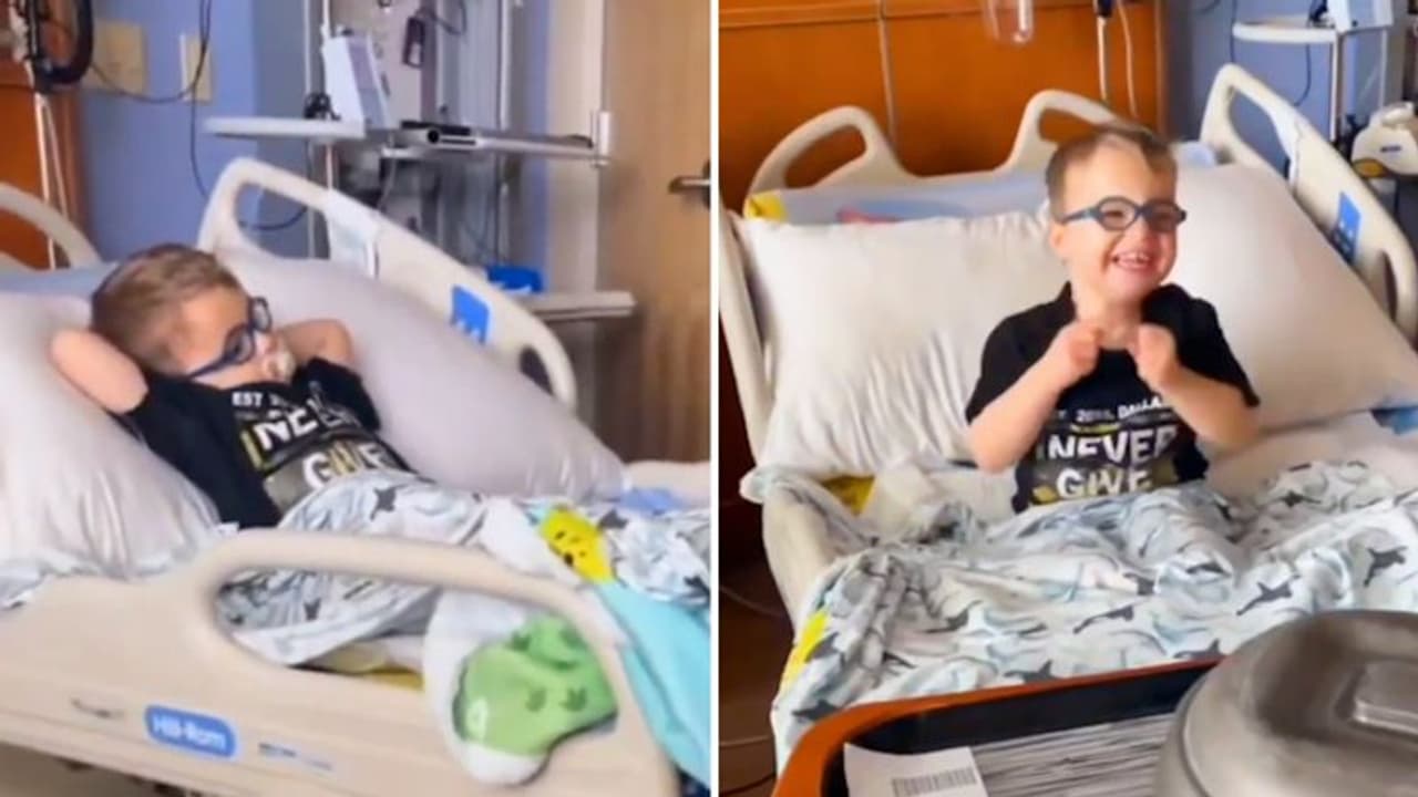 Watch: Toddler battling leukaemia fulfils his wish; his reaction will leave you in tears Watch: Toddler battling leukaemia fulfils his wish; his reaction will leave you in tears