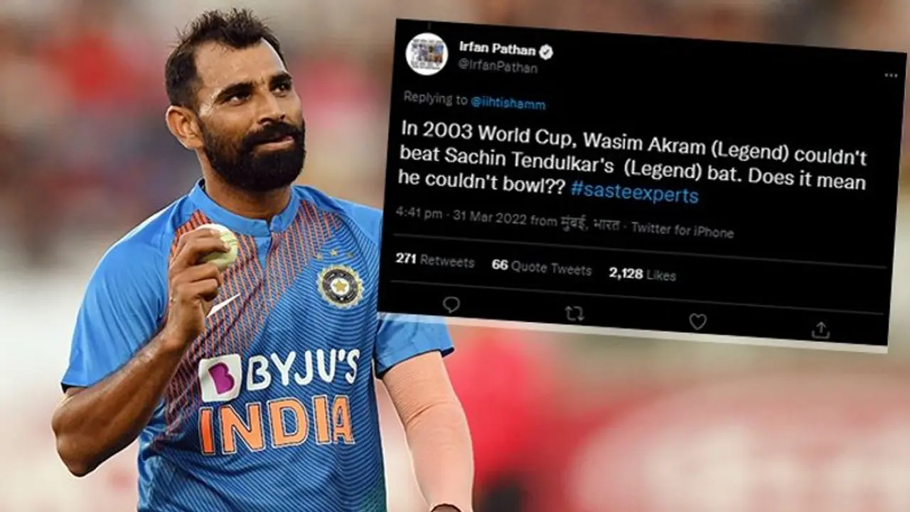 IPL 2022: Irfan Pathan lambasts Pakistani journalist for jibe at Mohammed Shami IPL 2022: Irfan Pathan lambasts Pakistani journalist for jibe at Mohammed Shami