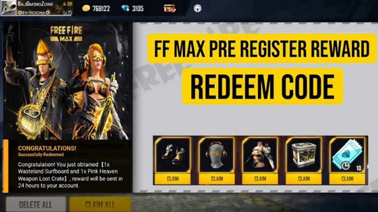 Garena Free Fire Max Redeem Codes for April 2: घर बैठे फ्री में पाएं ये बंपर गिफ्ट, मैच भी जीतेंगे 