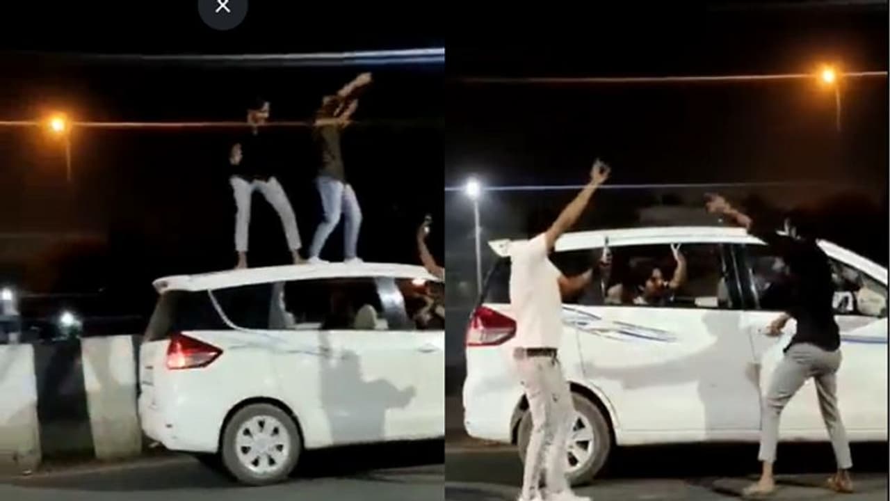 Traffic Violation ಚಲಿಸುತ್ತಿರುವ ಕಾರಿನ ಮೇಲೆ ಯುವಕರ ಮೋಜು, 20 ಸಾವಿರ ರೂ ದಂಡ!