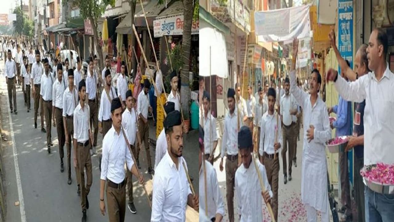 पश्चिमी यूपी में हिंदू नव वर्ष के अवसर पर आरएसएस का पथ संचलन, नागरिकों ने पुष्प वर्षा से किया गया स्वागत पश्चिमी यूपी में हिंदू नव वर्ष के अवसर पर आरएसएस का पथ संचलन, नागरिकों ने पुष्प वर्षा से किया गया स्वागत