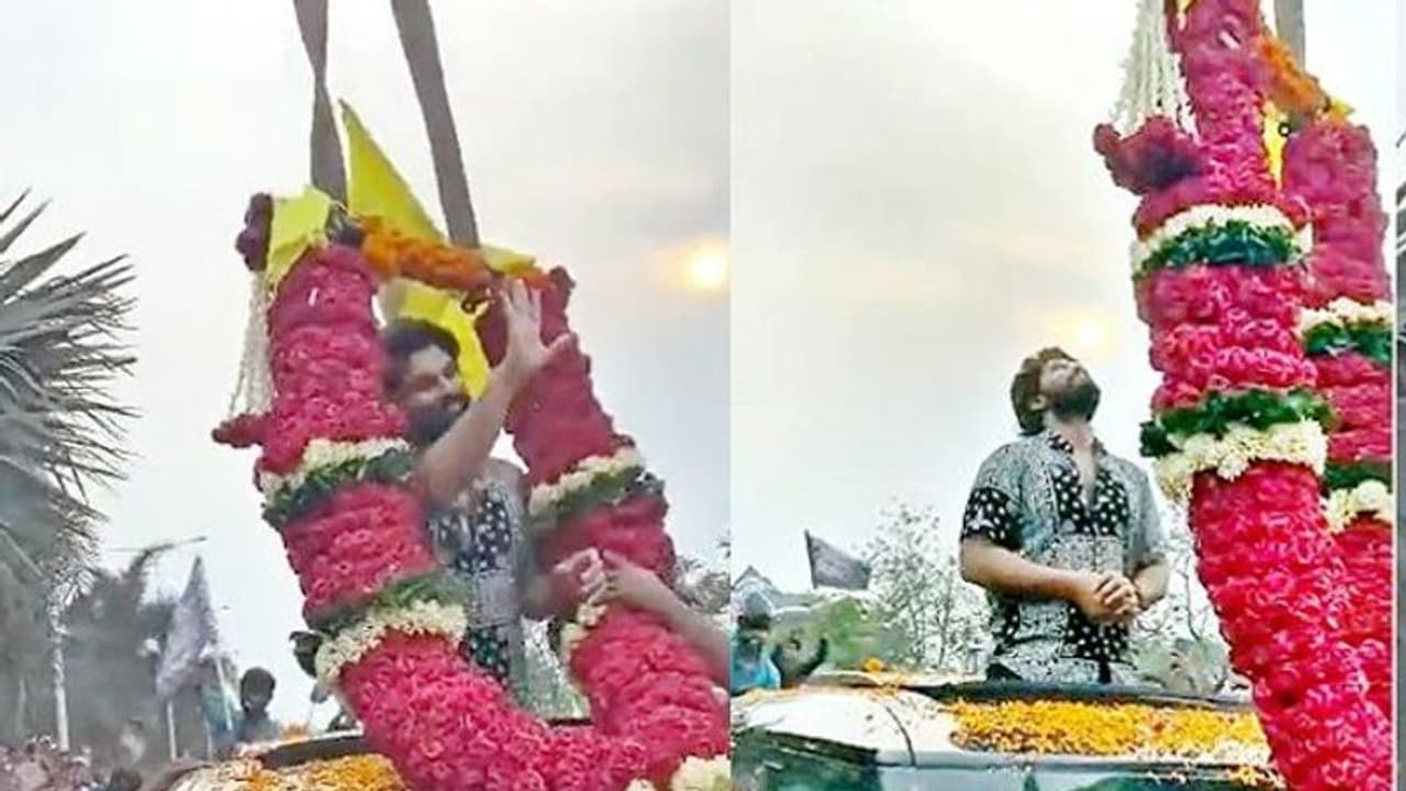 అల్లు అర్జున్ కు అభిమానుల సన్మానం.. గజమాలతో సత్కరించిన ఫ్యాన్స్.. ఫిదా అయిపోయిన బన్ని అల్లు అర్జున్ కు అభిమానుల సన్మానం.. గజమాలతో సత్కరించిన ఫ్యాన్స్.. ఫిదా అయిపోయిన బన్ని