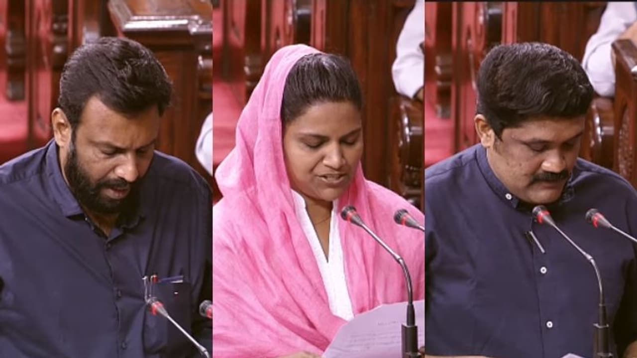 റഹീമും ജെബി മേത്തറും സന്തോഷ് കുമാറും രാജ്യസഭാ എംപിമാരായി സത്യപ്രതിജ്ഞ ചെയ്തു റഹീമും ജെബി മേത്തറും സന്തോഷ് കുമാറും രാജ്യസഭാ എംപിമാരായി സത്യപ്രതിജ്ഞ ചെയ്തു