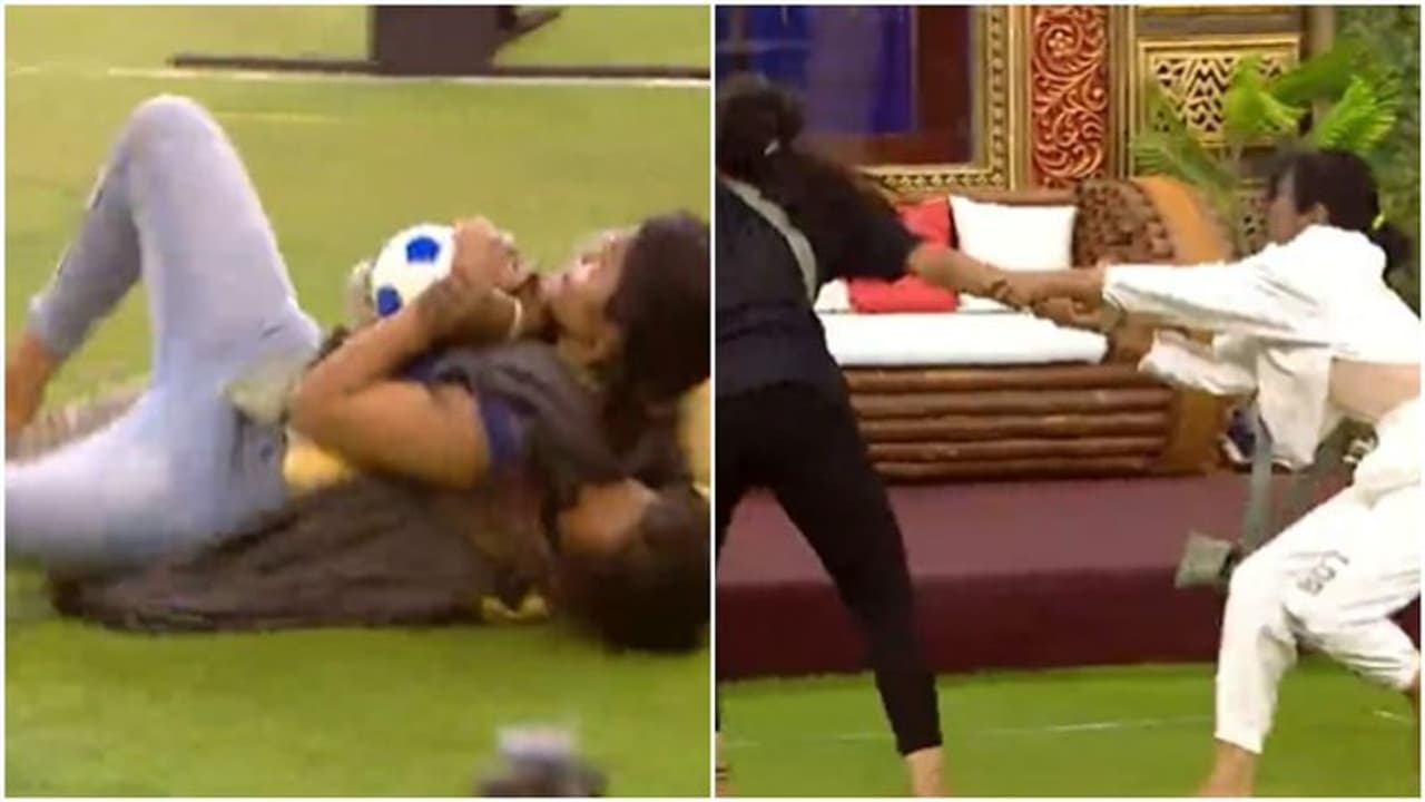 Bigg Boss ultimate : ஆண் போட்டியாளர்கள் வேடிக்கை பார்க்க..உடையை பிய்த்து கொண்டு போட்டியிடும் ஹவுஸ்மேட்ஸ்