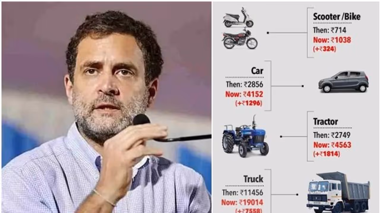 Petrol Price: ഫുൾ ടാങ്ക് ഇന്ധനത്തിന് അന്നും ഇന്നും വിലയിങ്ങനെ, വില വർദ്ധനവിൽ കേന്ദ്രത്തിനെതിരെ രാഹുൽ ഗാന്ധി