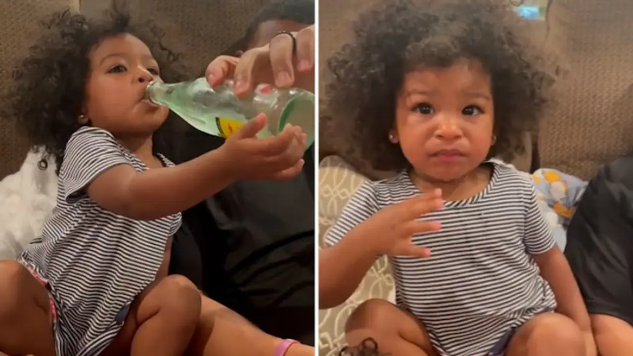 Watch: Toddler drinks sparkling water for the first time; her reaction is too adorable to miss