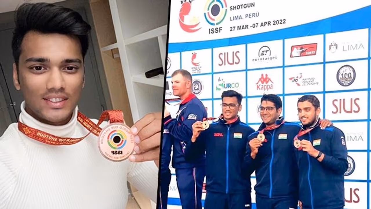 ISSF World Cup: Rajyavardhan Rathore's son Manavaditya helps India clinch bronze ISSF World Cup: Rajyavardhan Rathore's son Manavaditya helps India clinch bronze
