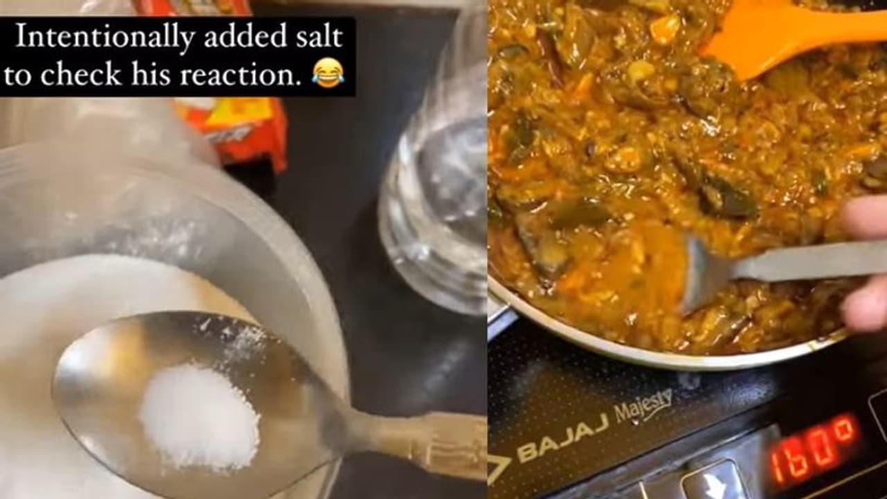 Viral Video : ഭര്‍ത്താവിന് ഭാര്യയുടെ 'പ്രാങ്ക്'; രസകരമായ പ്രതികരണം വൈറലാകുന്നു