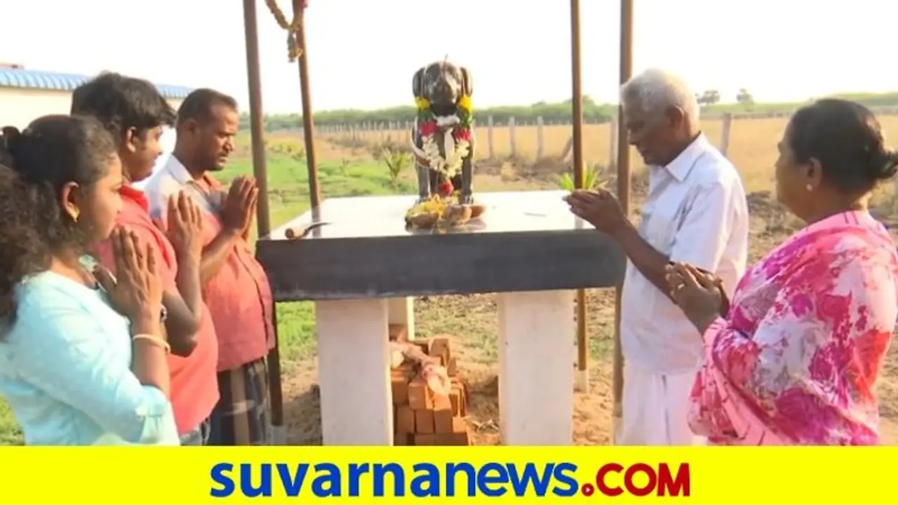 ಶ್ವಾನಕ್ಕಾಗಿ ದೇಗುಲವನ್ನೇ ನಿರ್ಮಿಸಿದ ತಮಿಳುನಾಡಿನ ವ್ಯಕ್ತಿ
