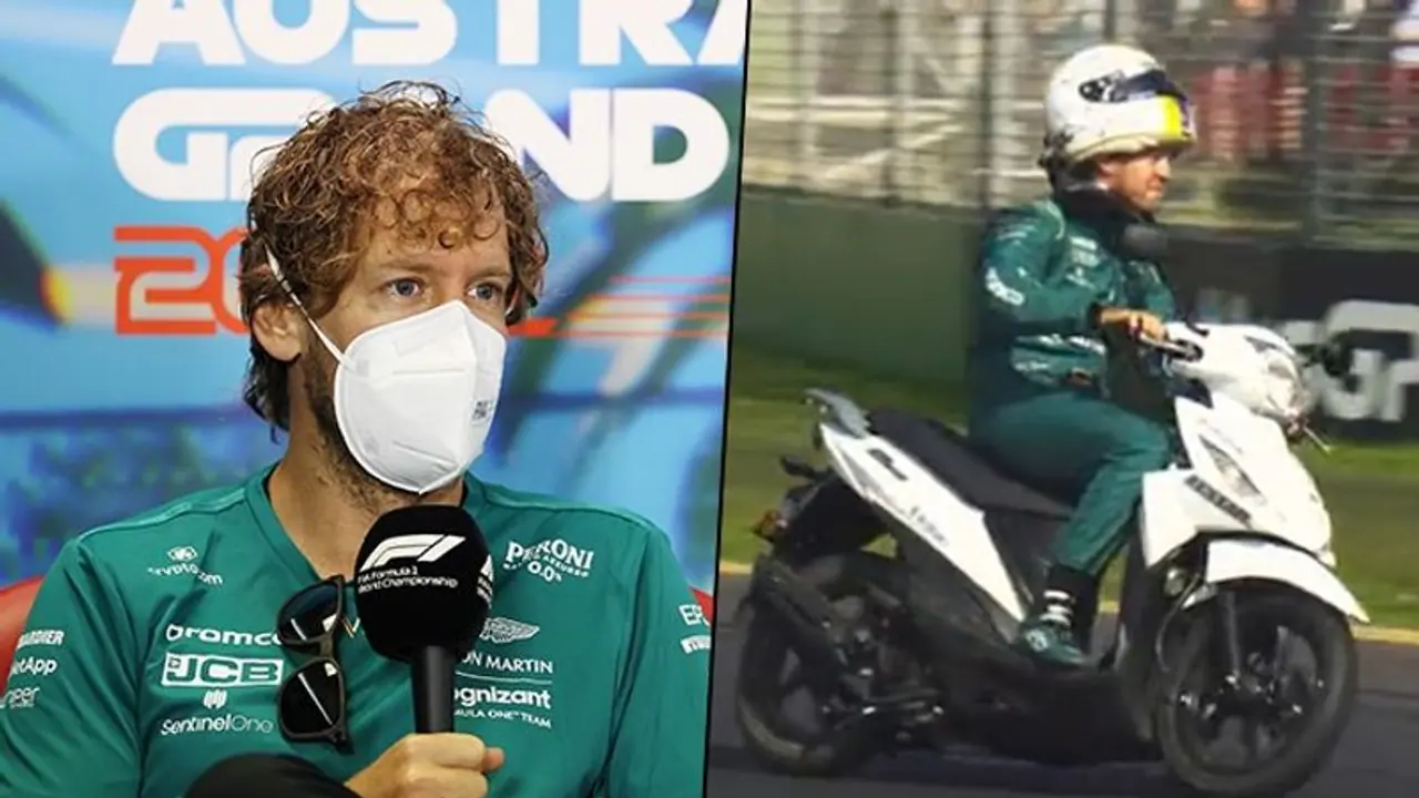 Australian GP: Vettel's 'scooter' ride at end of FP1 under scanner; fans entertained