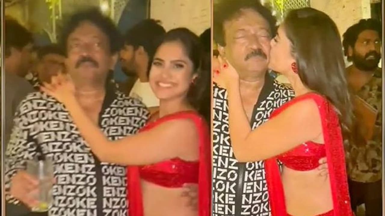 RGV కి ఘాటైన బర్త్ డే గిఫ్ట్ ... వర్మను ముద్దుల్లో ముంచెత్తిన హీరోయిన్ RGV కి ఘాటైన బర్త్ డే గిఫ్ట్ ... వర్మను ముద్దుల్లో ముంచెత్తిన హీరోయిన్