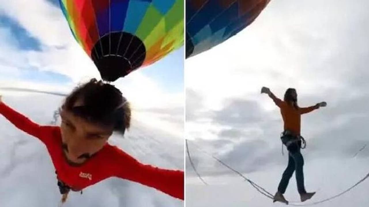 ബുർജ് ഖലീഫയെക്കാൾ ഉയരത്തിൽ, മേഘങ്ങൾക്കിടയിൽ ഒരു ഞാണിന്മേൽ നടത്തം! ബുർജ് ഖലീഫയെക്കാൾ ഉയരത്തിൽ, മേഘങ്ങൾക്കിടയിൽ ഒരു ഞാണിന്മേൽ നടത്തം!