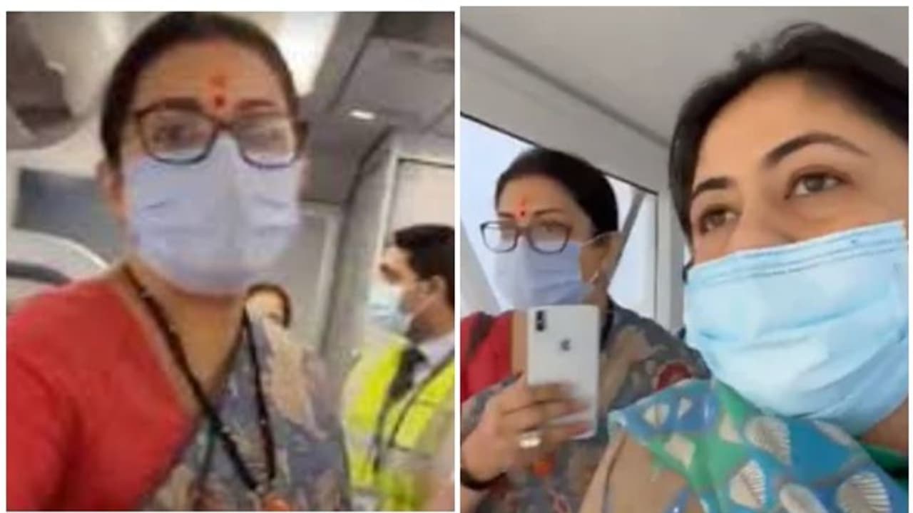  Smriti Irani: విమానంలో స్మృతి ఇరానీకి నిర‌స‌న సెగ‌.. పెట్రో ధరల పెంపుపై నిలదీత