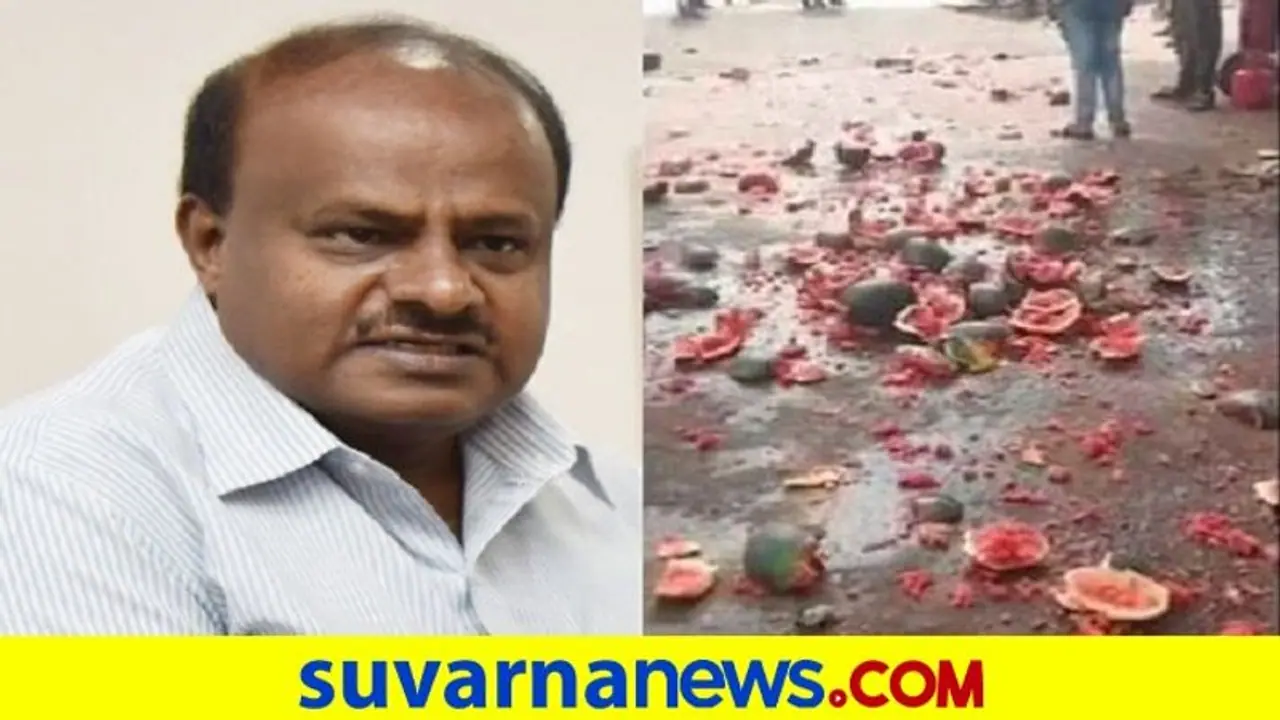 ಹಿಂದೂಪರ ಸಂಘಟನೆ ಕಾರ್ಯರ್ತರಿಂದ ಕಲ್ಲಂಗಡಿ ನಾಶ: ನಬೀಸಾಬ್ ಕುಟುಂಬಕ್ಕೆ ಎಚ್​ಡಿಕೆ ನೆರವು