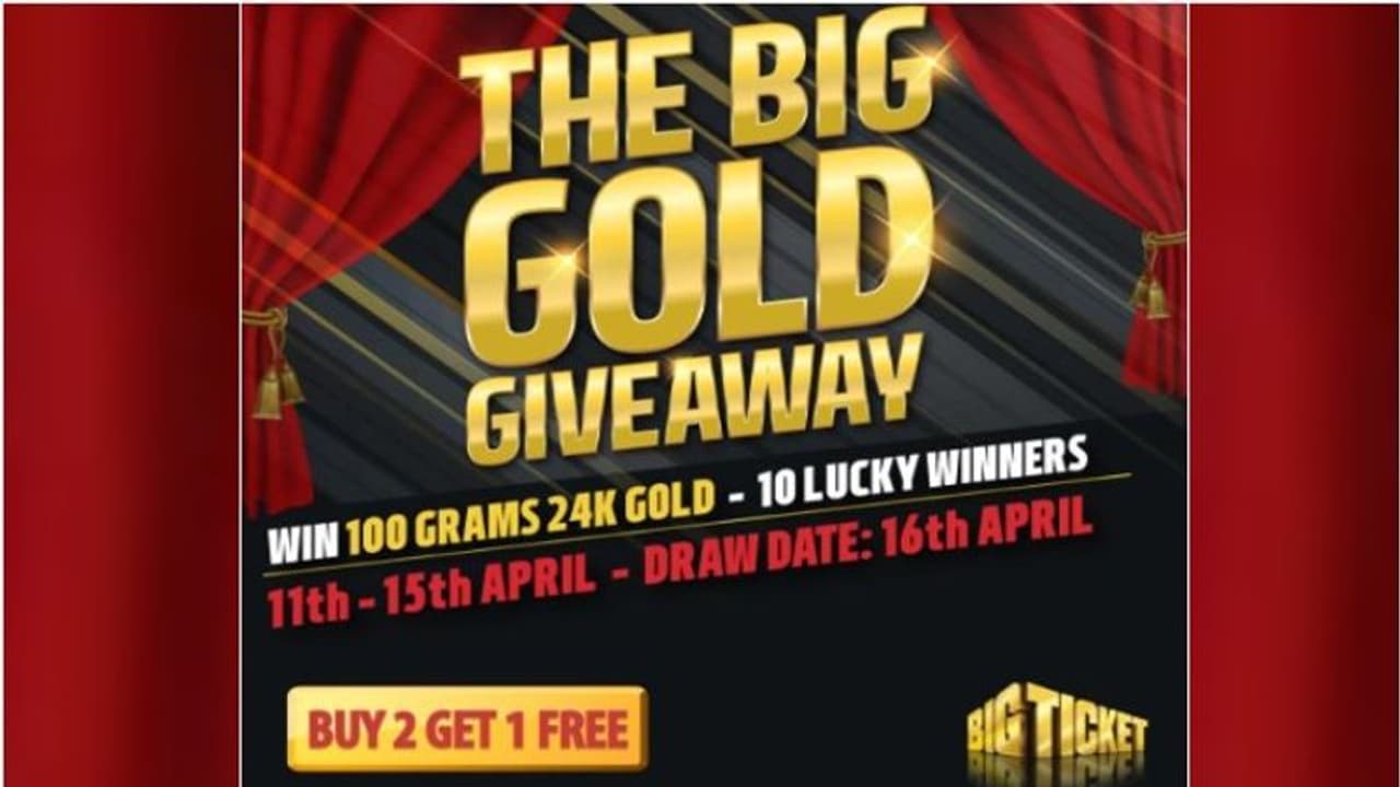 സ്വര്ണം നേടാന് അവസരമൊരുക്കി ബിഗ് ടിക്കറ്റ്; നിങ്ങളെ കാത്തരിക്കുന്നത് ആകര്ഷകമായ സമ്മാനങ്ങള് സ്വര്ണം നേടാന് അവസരമൊരുക്കി ബിഗ് ടിക്കറ്റ്; നിങ്ങളെ കാത്തരിക്കുന്നത് ആകര്ഷകമായ സമ്മാനങ്ങള്