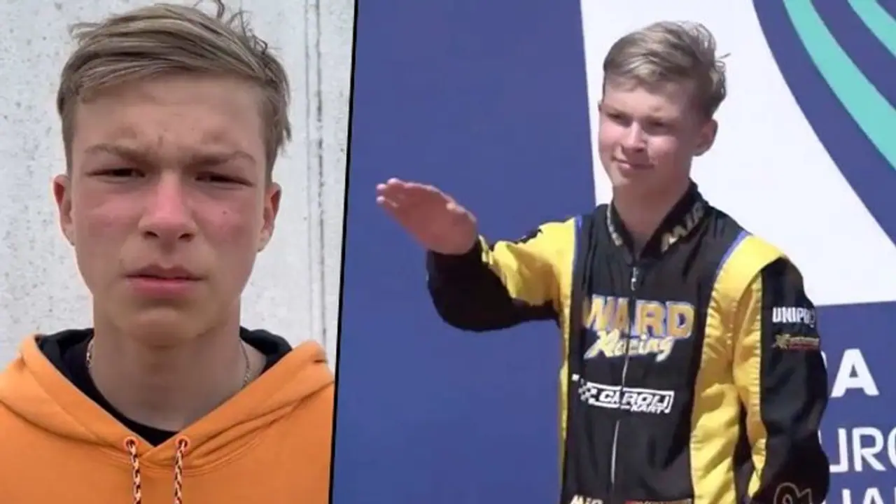 Russian go karting champion sparks outrage after doing Nazi salute on podium; apologises for gesture Russian go karting champion sparks outrage after doing Nazi salute on podium; apologises for gesture