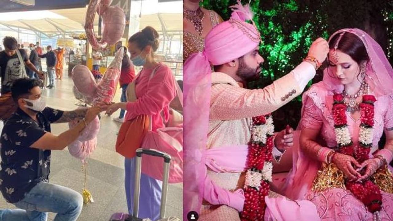 രണ്ട് ടീ ഷർട്ടും ഒരു കോഫീമെഷീനുമായി യുക്രൈന്കാരി ഇന്ത്യയിലെ കാമുകനടുത്തേക്ക്, അന്നയും അനുഭവും വിവാഹിതരായി രണ്ട് ടീ ഷർട്ടും ഒരു കോഫീമെഷീനുമായി യുക്രൈന്കാരി ഇന്ത്യയിലെ കാമുകനടുത്തേക്ക്, അന്നയും അനുഭവും വിവാഹിതരായി