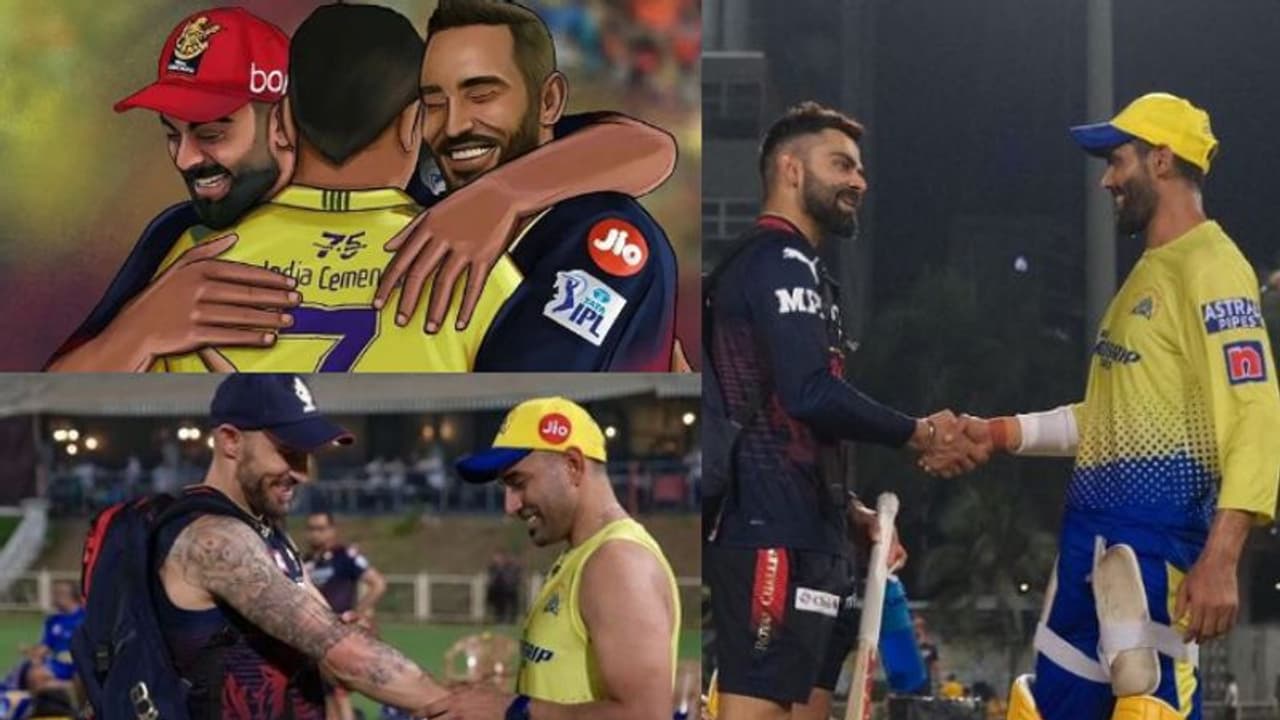 పోటీ ఆటలో.. ఆటగాళ్లతో కాదు.. సీఎస్కే ప్లేయర్లను చూడగానే ఎమోషనల్ అయిన డుప్లెసిస్, కోహ్లి.. వీడియో వైరల్ పోటీ ఆటలో.. ఆటగాళ్లతో కాదు.. సీఎస్కే ప్లేయర్లను చూడగానే ఎమోషనల్ అయిన డుప్లెసిస్, కోహ్లి.. వీడియో వైరల్