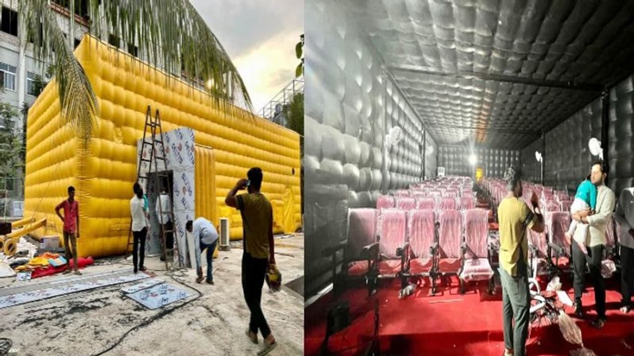 Mobile Theatre : ఆడియెన్స్ కు ఫుల్ కిక్కు.. మొబైల్ సినిమా థియేటర్ రెడీ.. మెగాస్టార్ చిరుతోనే ప్రారంభం..