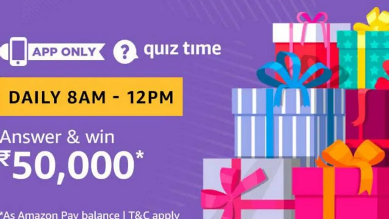 Amazon App पर आसान सवालों का जवाब देकर घर बैठें जीतें 20 हज़ार रुपए, जाने यहां सबकुछ Amazon App पर आसान सवालों का जवाब देकर घर बैठें जीतें 20 हज़ार रुपए, जाने यहां सबकुछ