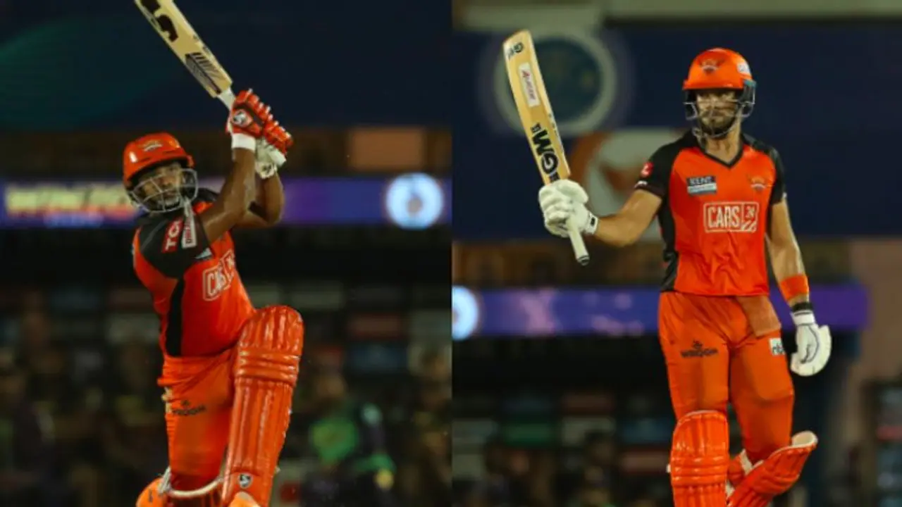 রাহুল ত্রিপাঠী ও আউডেন মার্করাম ঝড়ের সামনে উড়ে গেল কেকেআর, ৭ উইকেটে জয় পেল হায়দরাবাদ রাহুল ত্রিপাঠী ও আউডেন মার্করাম ঝড়ের সামনে উড়ে গেল কেকেআর, ৭ উইকেটে জয় পেল হায়দরাবাদ