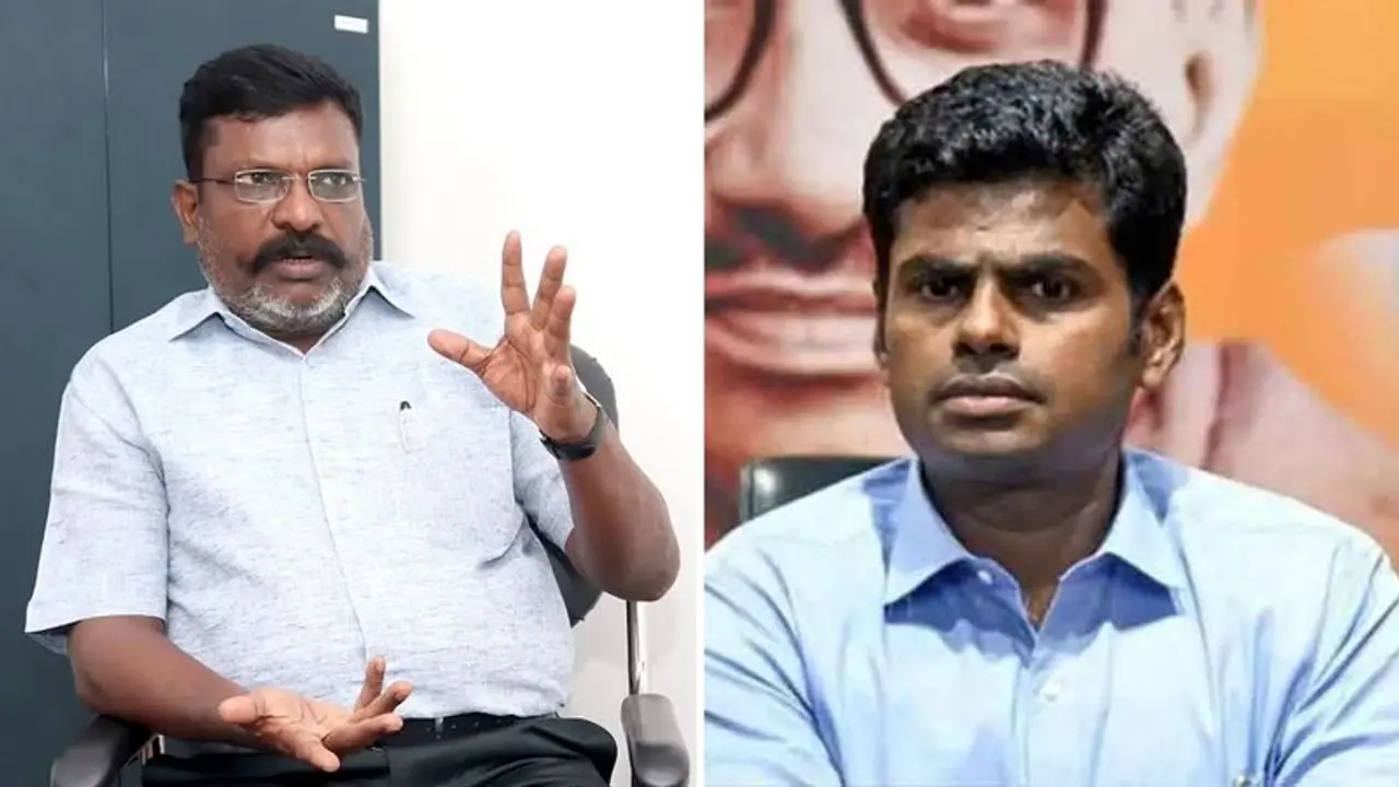 அம்பேத்கார் சிலைக்கு மாலை அணிவிக்க எந்த அருகதையும் இல்லை.. அண்ணாமலைக்கு பதிலடி கொடுத்த திருமா ! அம்பேத்கார் சிலைக்கு மாலை அணிவிக்க எந்த அருகதையும் இல்லை.. அண்ணாமலைக்கு பதிலடி கொடுத்த திருமா !