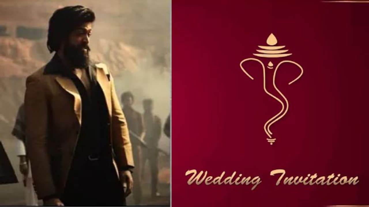 KGF 2 : திருமண அழைப்பிதழில் ‘கே.ஜி.எஃப் 2’ டயலாக்.... மாப்ள வெறித்தனமான ரசிகனா இருப்பாரு போல..! KGF 2 : திருமண அழைப்பிதழில் ‘கே.ஜி.எஃப் 2’ டயலாக்.... மாப்ள வெறித்தனமான ரசிகனா இருப்பாரு போல..!